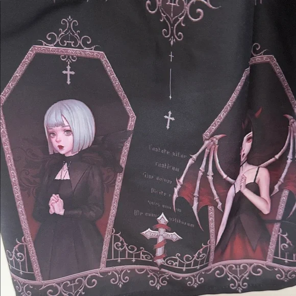 Lolita Dress with Angelic Coffin Print - Picture 8 of 13